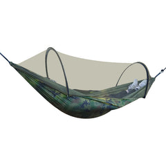 Automatic Quick Opening Mosquito Net Hammock Outdoor Camping Pole Mosquito Net Hammock Anti Roll Nylon Hammock Camouflage