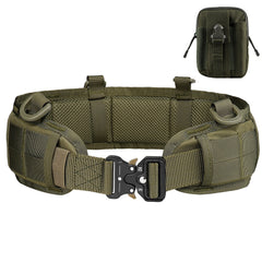 Multi Functional Quick Disassembly Tactical Belt Waist Cover Outdoor Training Cobra Belt Nylon Waist Belt Suit Belt green+waist cover+bag