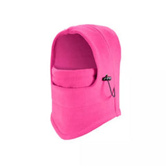 Outdoor Cycling Thermal Cap Cycling Face Protection Neck Windproof Fleece Cap Pink