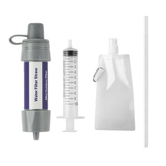Outdoor Water Purifier Mini Filter Straw Outdoor Products Outdoor Survival Water Purification gray