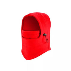 Outdoor Cycling Thermal Cap Cycling Face Protection Neck Windproof Fleece Cap Red