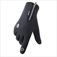 Winter Fleece Thermal Warm Outdoor Gloves Touchscreen Waterproof Cycling Bicycle Windproof Glo Black