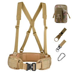 Multi Functional Quick Disassembly Tactical Belt Waist Cover Outdoor Training Cobra Belt Nylon Waist Belt Suit CP+Bag+3 accessories