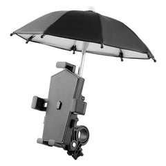 360 Degree Mobile Stand Anti-shock Shockproof Scooter E-Bike Bike Motorcycle Phone Holder Car handle black with umbrella