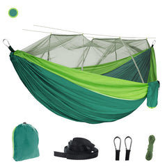 Mosquito net hammock Outdoor mosquito proof camping hammock with mosquito net 210T parachute cloth dense mesh nylon hammock 07