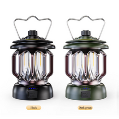 Retro LED Camping Lantern – Rechargeable, Waterproof & USB Power Bank