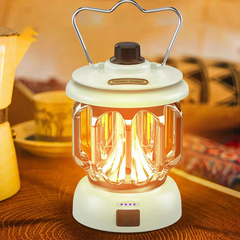 Retro LED Camping Lantern – Rechargeable, Waterproof & USB Power Bank